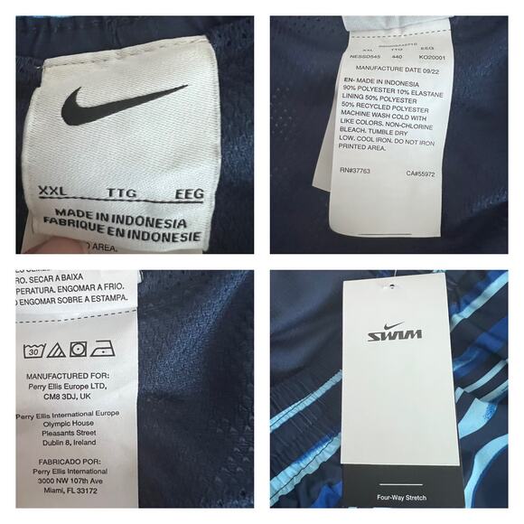 Nike Men's Fade Stripe Breaker Swim Trunks Size XXL - Picture 8 of 9